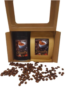 Karácsonyi kávé csomag  - Top Blend és Tüzijáték blend - díszdobozban